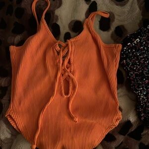 Orange crop top